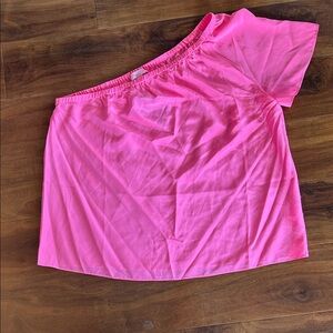Lilly Pulitzer Pink One-Shoulder Top